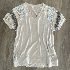 Floral Sleeve Casual Top